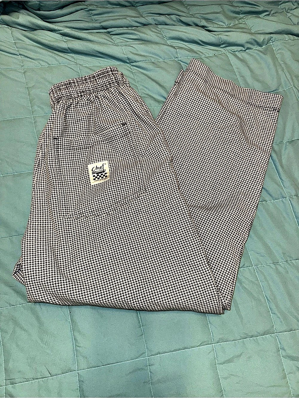 Chef Revival Houndstooth Baggy Chef Pants Black & White